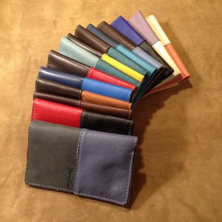 blagues à tabac dur à cuir deux couleurs fermeture pression