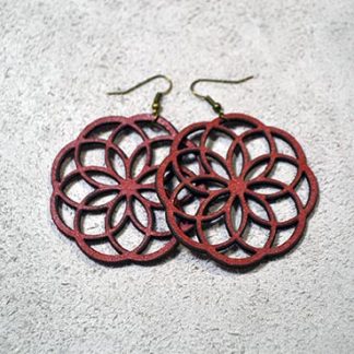 Boucles d'oreilles Rosaces en cuir