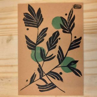 Cartes postales linogravées // Feuillage