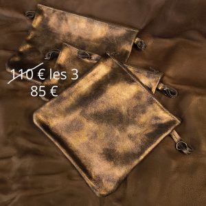 3 pochettes zippées